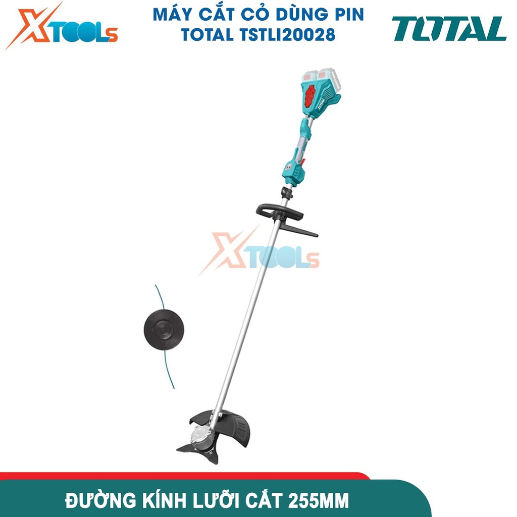 Máy cắt cỏ dùng pin Lithium-Ion 40V TOTAL TSTLI20028, motor không chổi than 100%, đường kính lưỡi cắt- CHÍNH HÃNG-XTOOLS