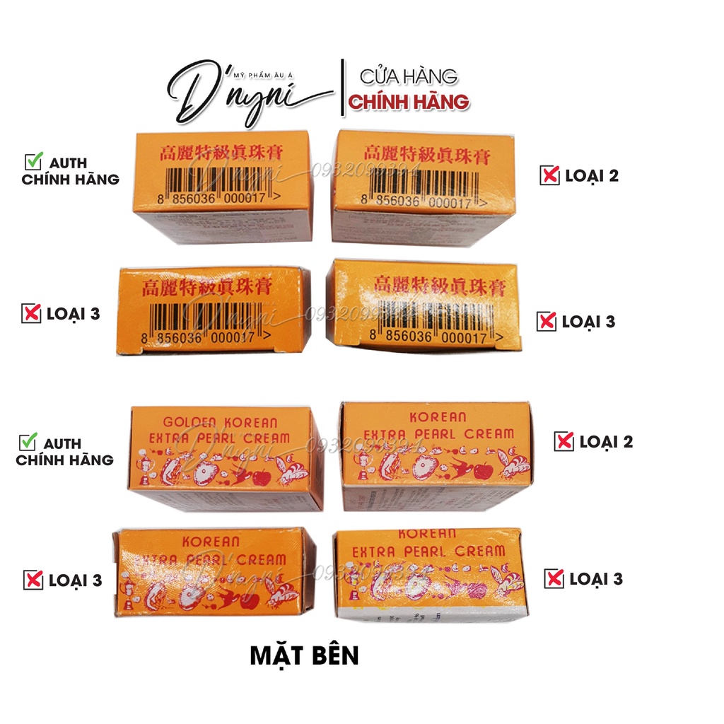Kem Dưỡng Da Ngọc Trai Korean GOLDEN KOREAN EXTRA PEARL CREAM Sâm Vàng 5g Thái Lan - SÂM VÀNG
