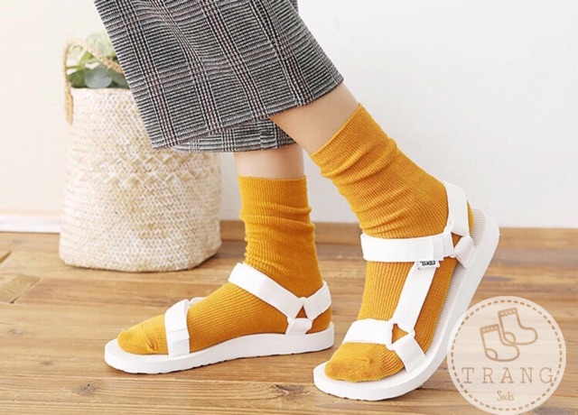 Tất trơn nhún tăm cao cổ - ảnh thật