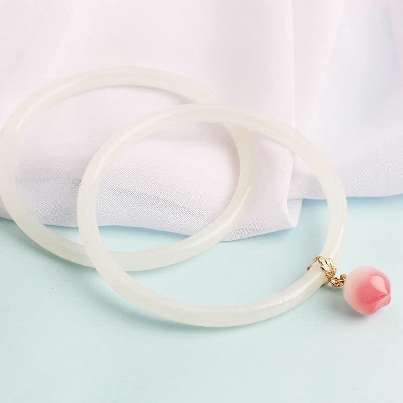 Vòng tay tử đinh hương charm đào