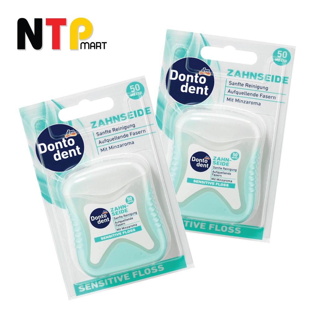 Chỉ Nha Khoa Dontodent Zahnseide Sensitive Floss 50m nhập khẩu Đức