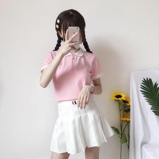 ÁO POLO CỔ TRÒN PHỐI NÚT ĐÁNG YÊU