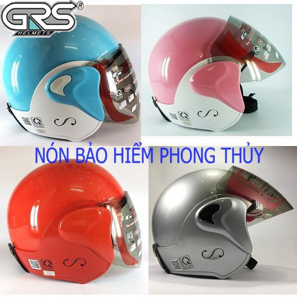 ❤️𝑺𝑰𝑬̂𝑼 𝑯𝑶𝑻❤️Mũ bảo hiểm 3/4 kính dài GRS A318k hàng Chính Hãng