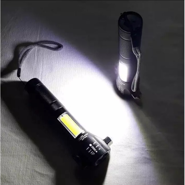 Đèn pin chiếu sáng H352-T628 4 chế độ sáng, 8 chức năng đa dạng hộp cam