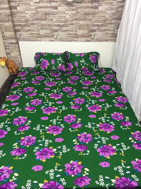 Drap thun Hàn Quốc( bộ: drap, 2 áo nằm, 1 áo ôm)