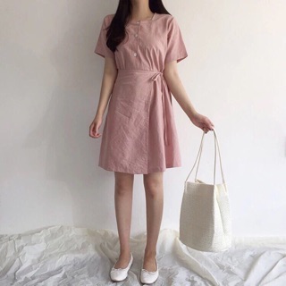 Đầm smi vạt chéo