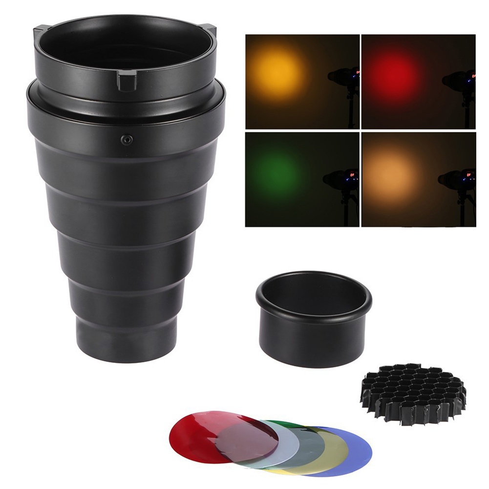 [BMM1] Bộ Lọc Đèn Flash Hình Nón Với Lưới Tổ Ong Cho Bowens