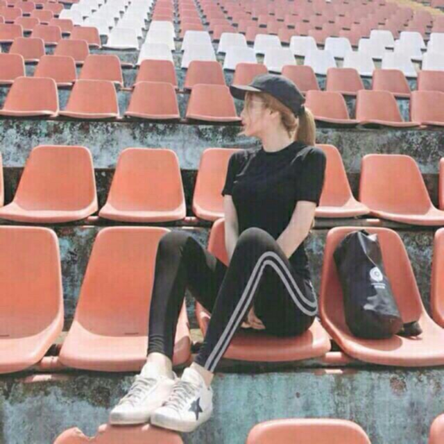 Quần Legging Thun Hai Sọc