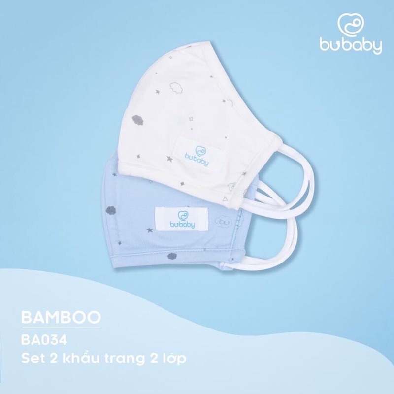 Set 2 khẩu trang Bu sợi tre cho bé trai và bé gái