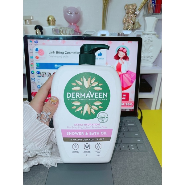 SỮA TẮM DERMAVEEN SHOWER &amp; BATH OIL 1 LITRE