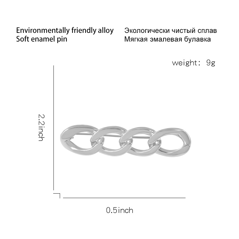 Chuỗi trâm cài áo QIHE JEWELRY màu vàng bạc bằng kim loại phù hợp làm trang sức cho nam nữ