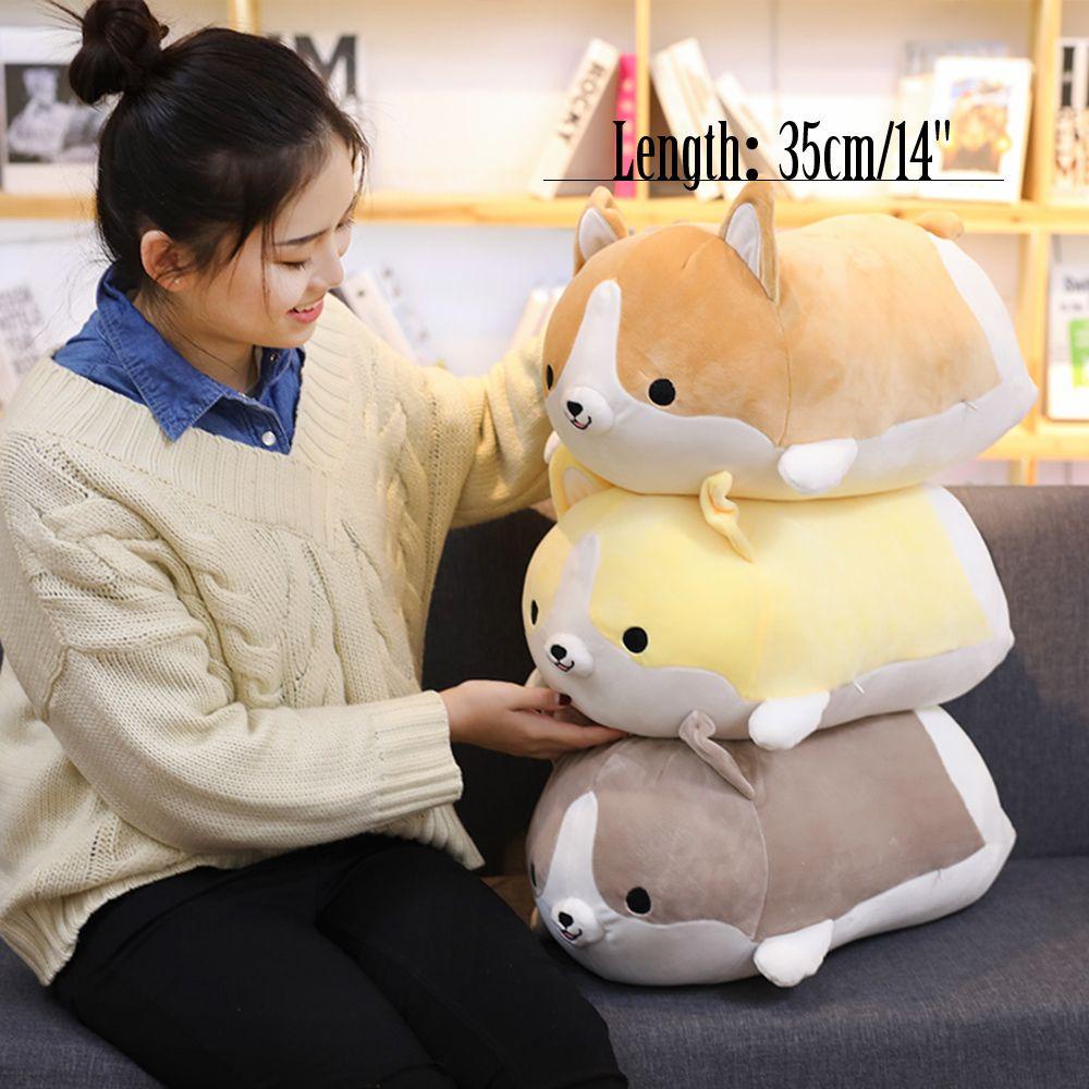 RAINBOW Chó Corgi Nhồi Bông Mềm Mại Kích Thước 35cm / 14 &quot;