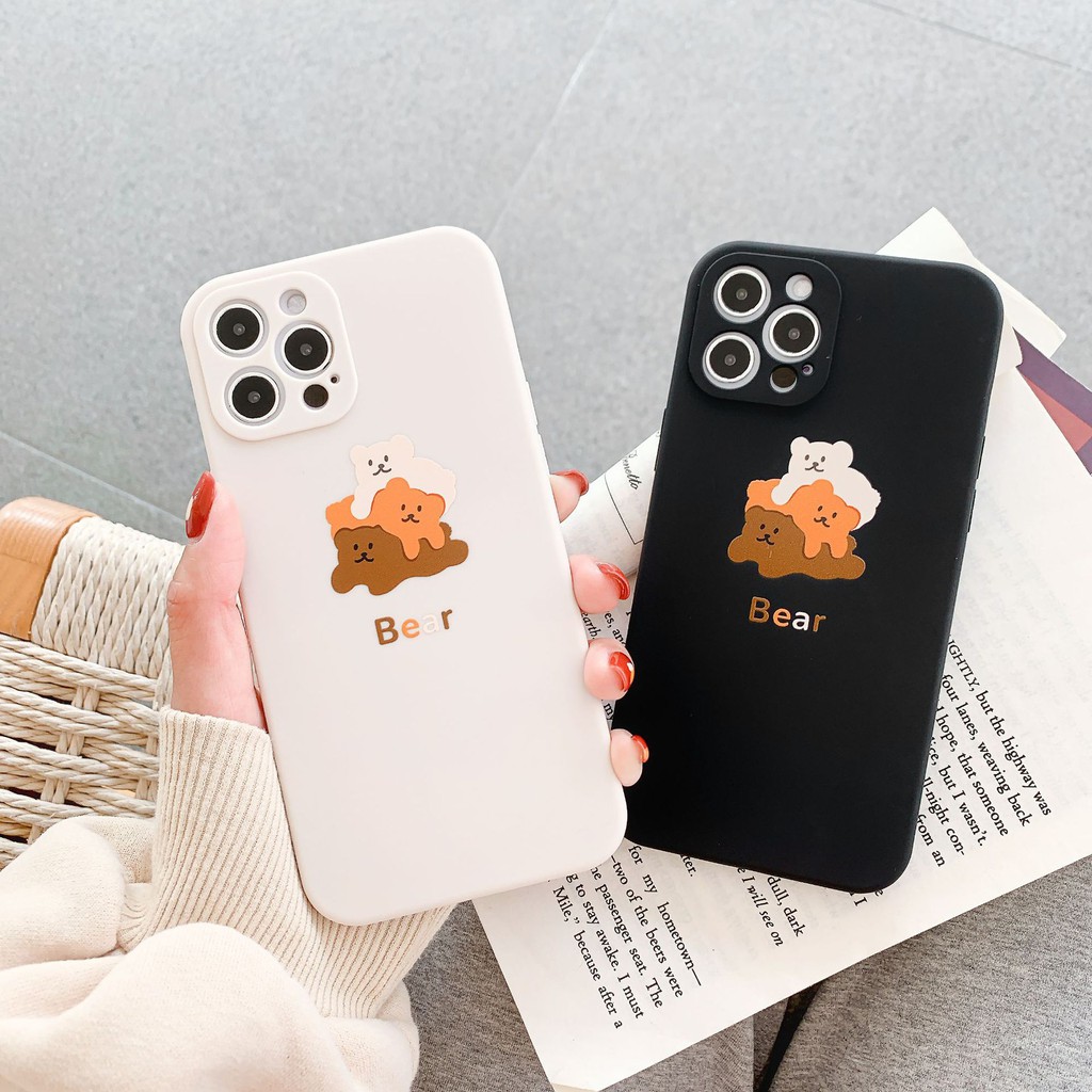 Ốp lưng iphone  3 Gấu in viền BVC 5/5s/6/6plus/6s/6splus/7/7plus/8/8plus/x/xs/11/12/pro/max/plus/promax/mini/case/awifi | BigBuy360 - bigbuy360.vn