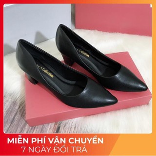 [FREESHIP- HÀNG SẴN][VIDEO HÌNH THẬT]Giày cao gót mã # 028CG5, bít mũi công sở cao 5cm