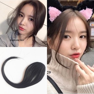 Tóc giả cài 2 bên mái dài cúp