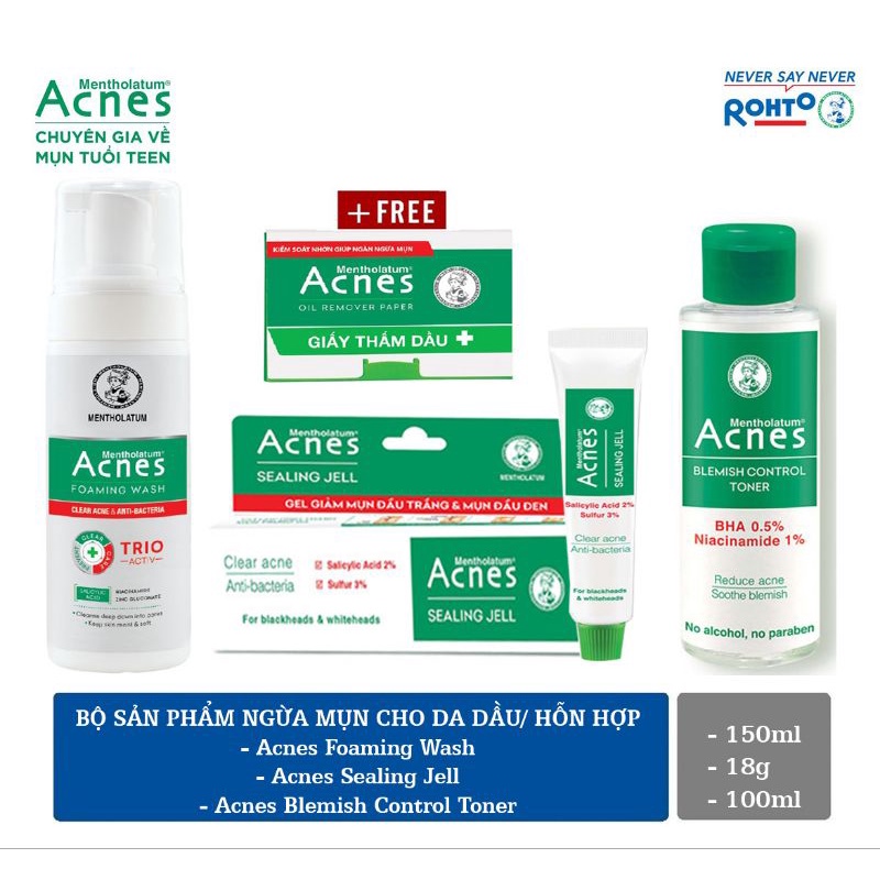 ✓ BỘ SẢN PHẨM NGỪA MỤN ACNES