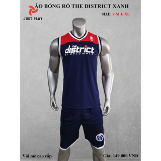 Áo bóng rổ THE DISTRICT xanh đen