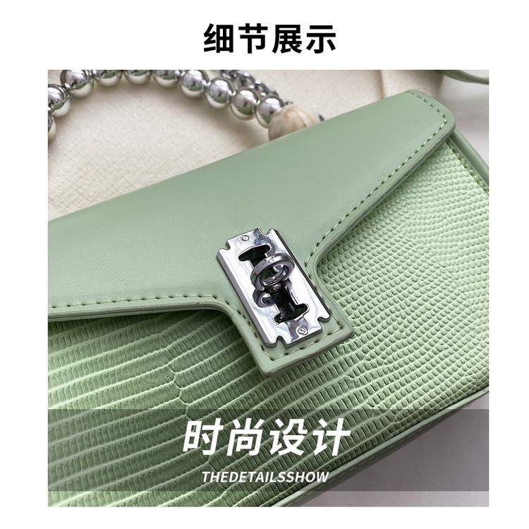 JASMIN NOIR Túi Đeo Chéo Nắp Gập Họa Tiết Da Cá SấuCho Nữ