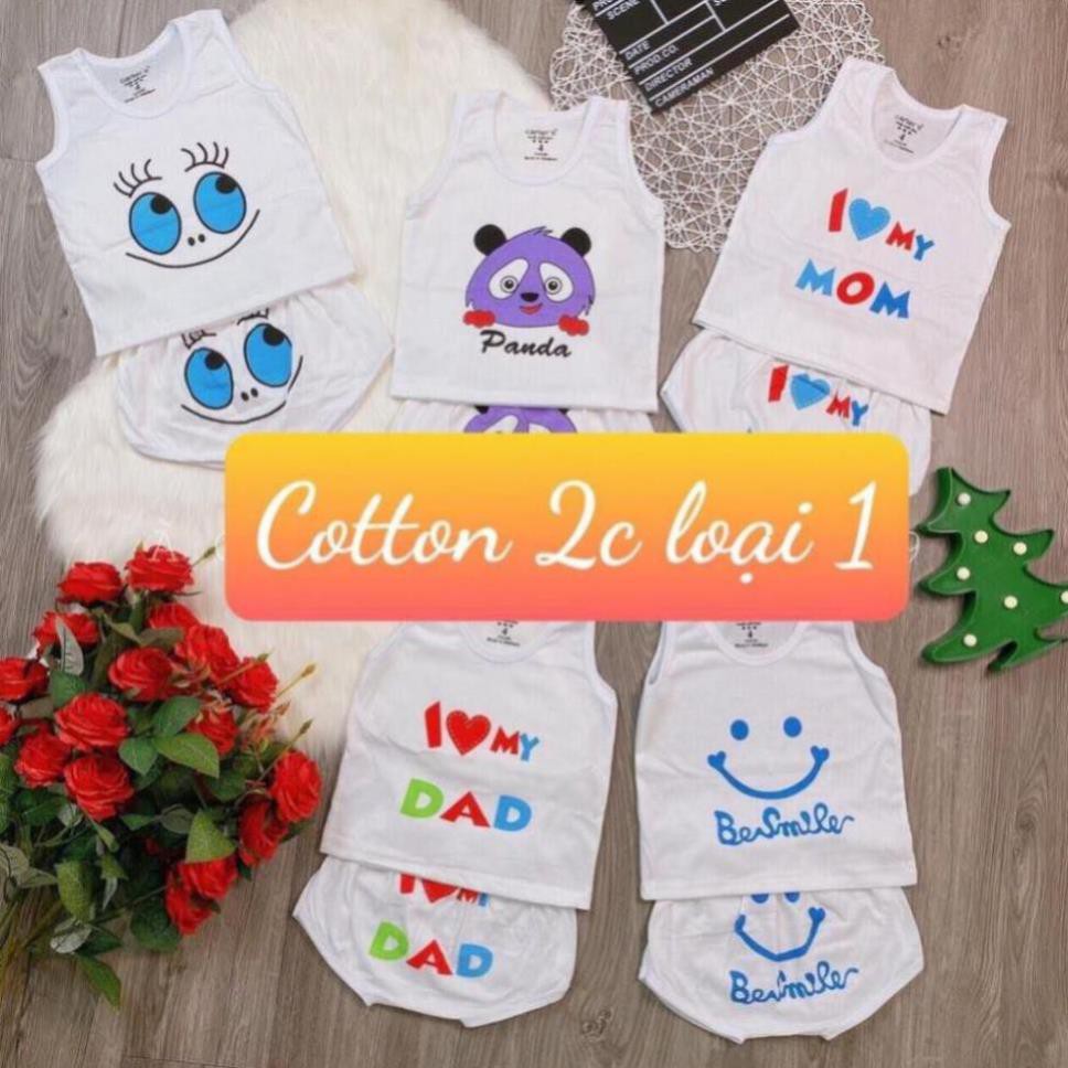 [𝑯𝒂̀𝒏𝒈 𝑳𝒐𝒂̣𝒊 1 - 𝑮𝒊𝒂́ 𝑺𝒊̉] Sét 5 Bộ Cotton Trắng Cho Bé Từ 5-15kg - Quần Áo Sơ Sinh Đẹp