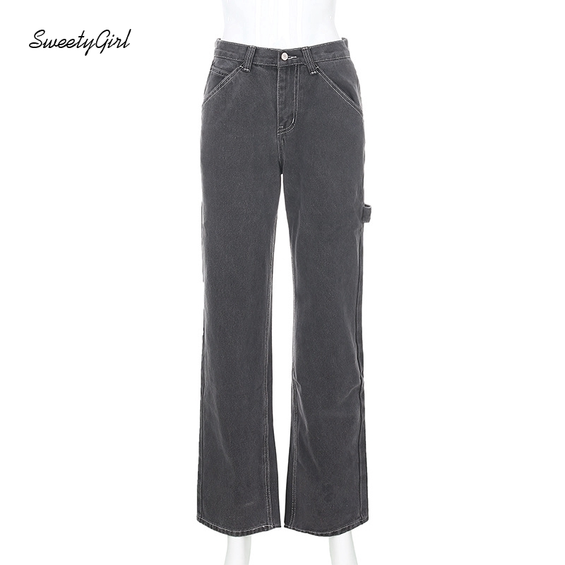 Quần Jeans Nữ Lưng Cao Ống Đứng Thời Trang