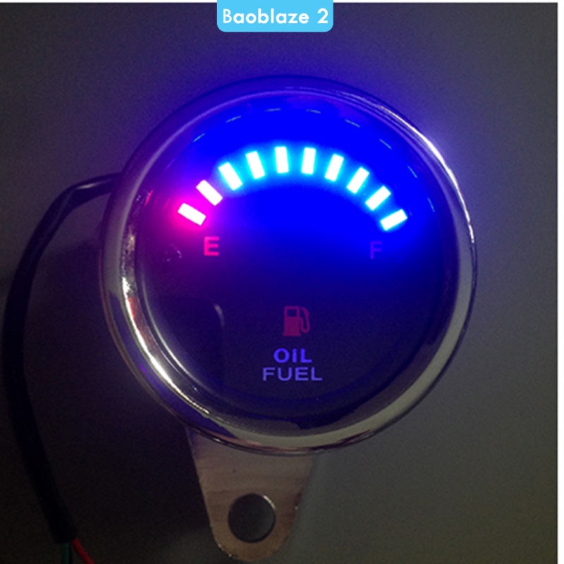 Đồng hồ đo mức nhiên liệu / dầu xe máy xe máy Đèn báo LED xanh đỏ