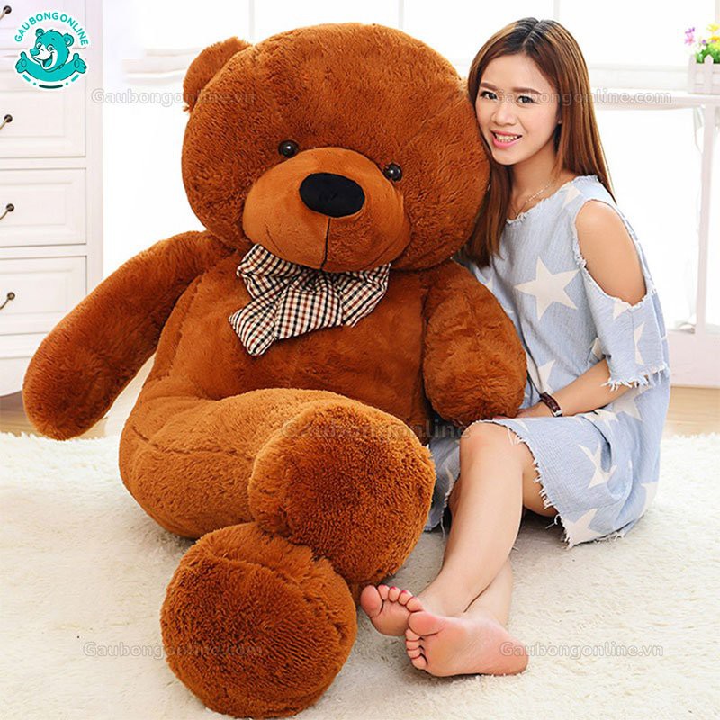 Gấu Bông Teddy Nâu Nhập Siêu To Khổng Lồ Cao Cấp Gấu Bông Online