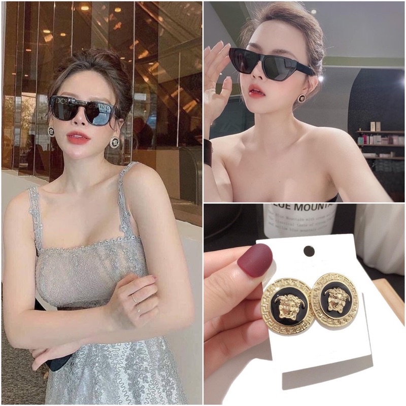 Bông tai xinh /Khuyên tai versec cao cấp sang chảnh