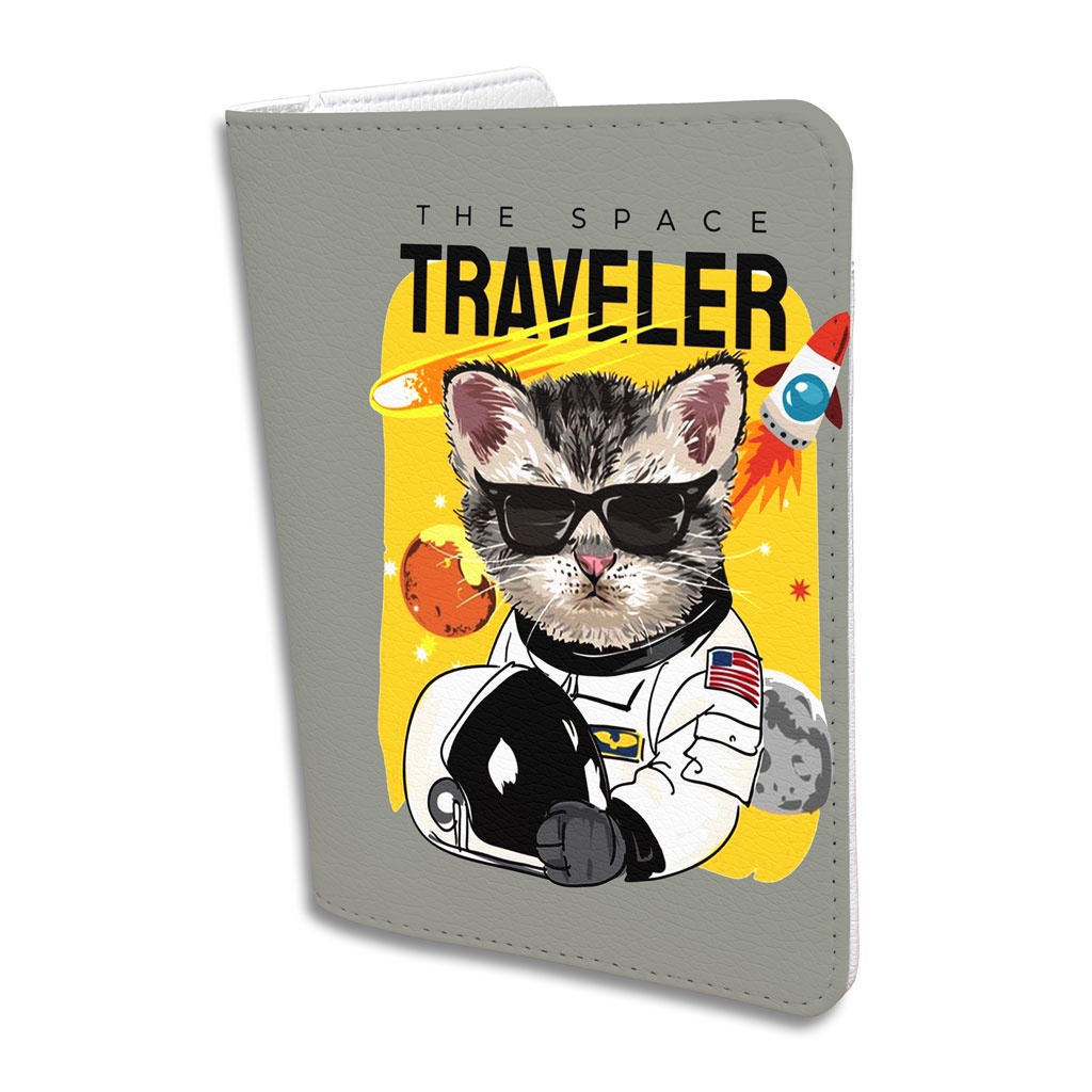 Bao Da Hộ Chiếu - Ví Đựng Passport Du Lịch  Cat Travel Space - Cool Cat - PPT130 STORMBREAKER