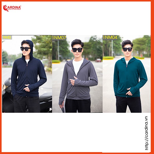 Áo chống nắng nam CARDINA 2 lớp chất thun lạnh cao cấp viền thể thao chống tia UV thiết kế lưới tản nhiệt 2NM02 | BigBuy360 - bigbuy360.vn