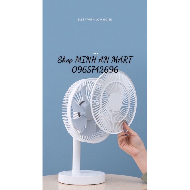 Quạt tích điện để bàn bảo hành 12 tháng chính hãng ( quạt chạy liên lục lên đến 10h có chức năng xoay tự động ) | BigBuy360 - bigbuy360.vn