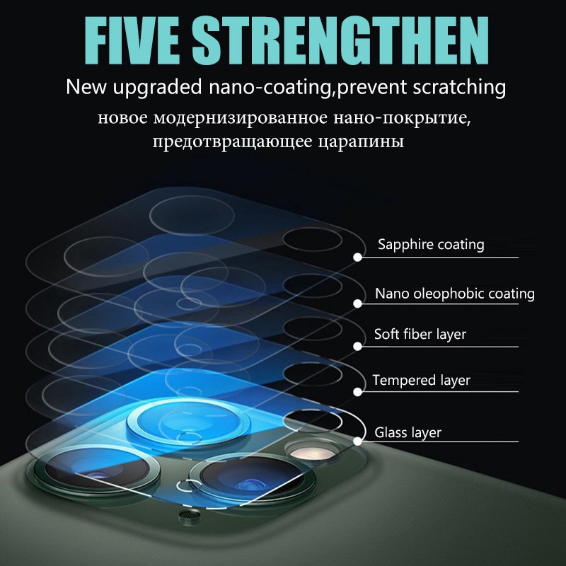 Kính cường lực máy ảnh mặt sau trong suốt 3D Bảo vệ màn hình cho Iphone 13 Pro max 13mini 11 Pro max 12 Pro Max Film Tempered Glass