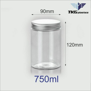 10 Hộp Nhựa, Hũ Nhựa Pet Nắp Nhôm Đựng Thực Phẩm, Đồ Khô, Ngũ Cốc 750ml