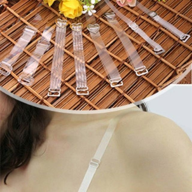 Dây áo trong suốt sợi dẹt Hàn Quốc