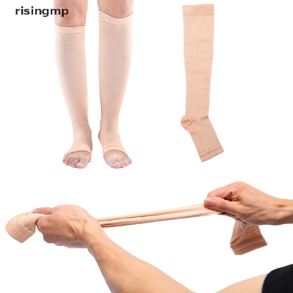 1 Đôi Tất Nén Bảo Vệ Ngón Chân Giảm Đau Chất Lượng Cao ♨Trên đó