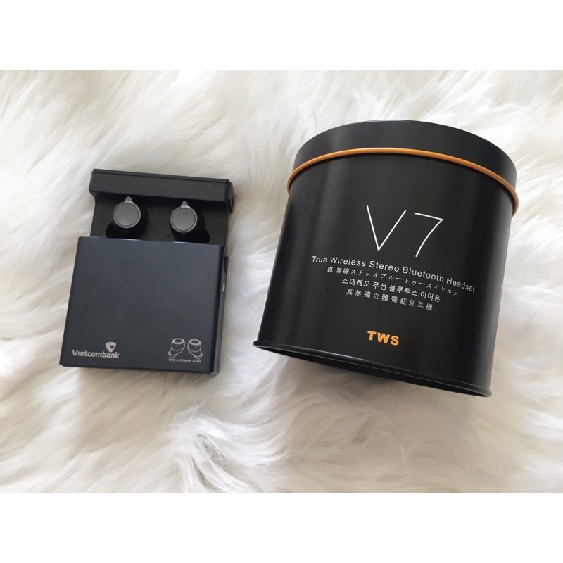 Tai nghe Bluetooth 5.0 TWS V7 - Đa chức năng - Tích hợp Pin sạc dự phòng dung lượng cao