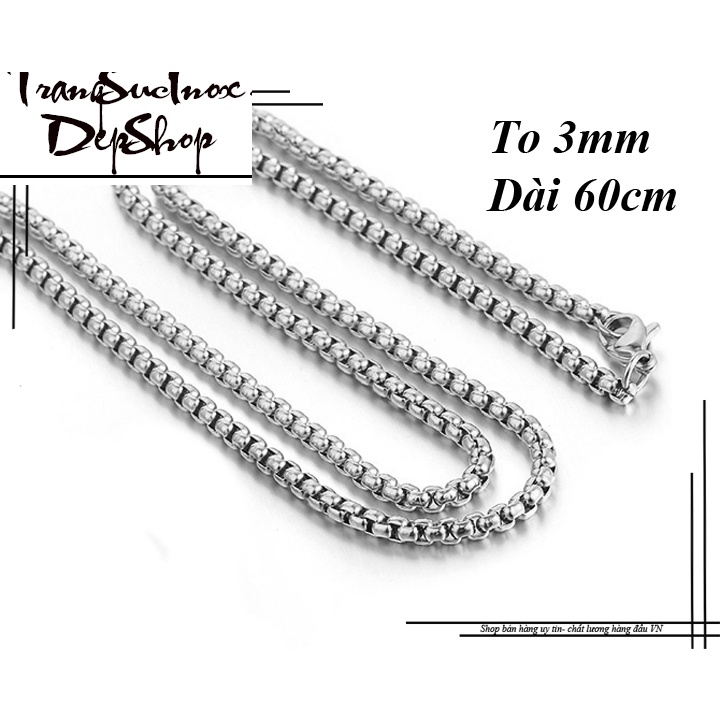 Dây chuyền thiên tâm kiểu ốg trúc đế hoa sen bằng inox sáng bóng khôg đen, khôg gỉ đem lại bình an may mắn cho người đeo
