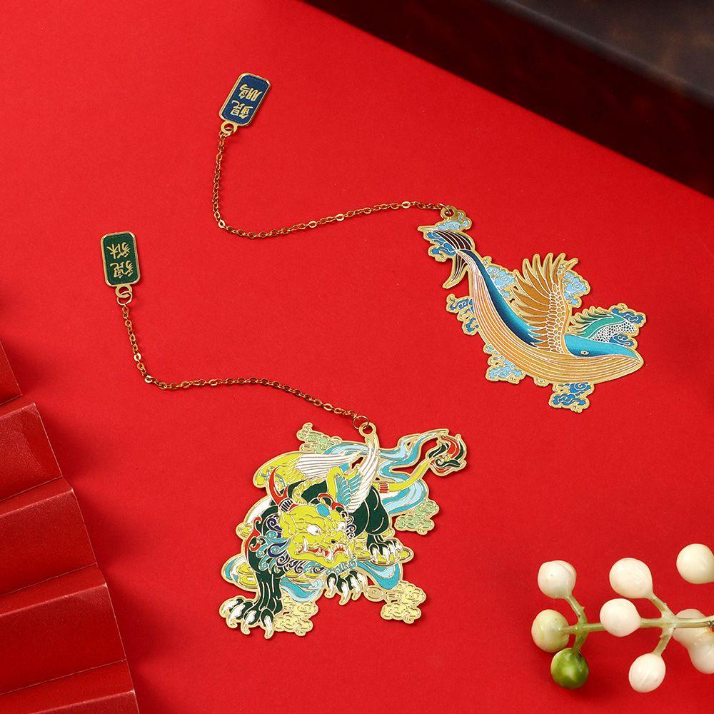 1 Thẻ Đánh Dấu Trang Sách Bằng Đồng Thau Phong Cách Trung Hoa Cổ Điển