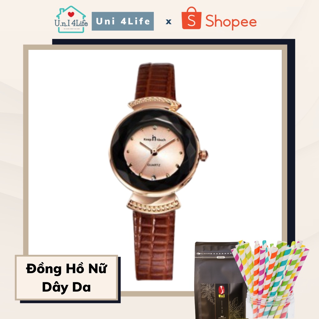 (Rust-X) Đồng Hồ Nữ Dây Da KEEP IN TOUCH KE8088 | UnI 4Life