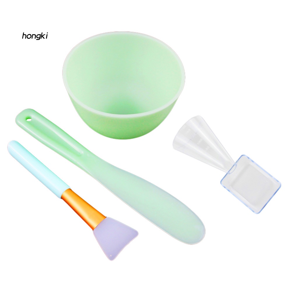 Bộ Dụng Cụ Bát Làm Mặt Nạ Đắp Mặt Bằng Silicone Kèm Que Và Cọ Tiện Lợi