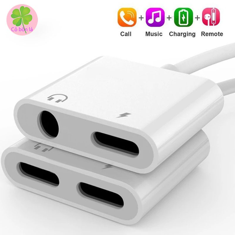 Cáp chuyển đổi cổng Lightning sang Jack tai nghe 3.5 - cáp chuyển đổi tai nghe cho iphone dùng bluetooth