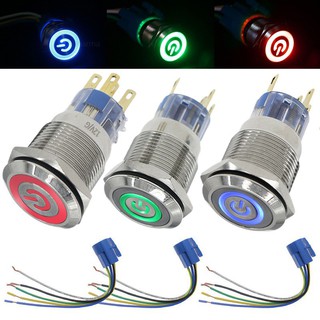 ✅Công tắc nhấn thả có led 12v cho xe máy