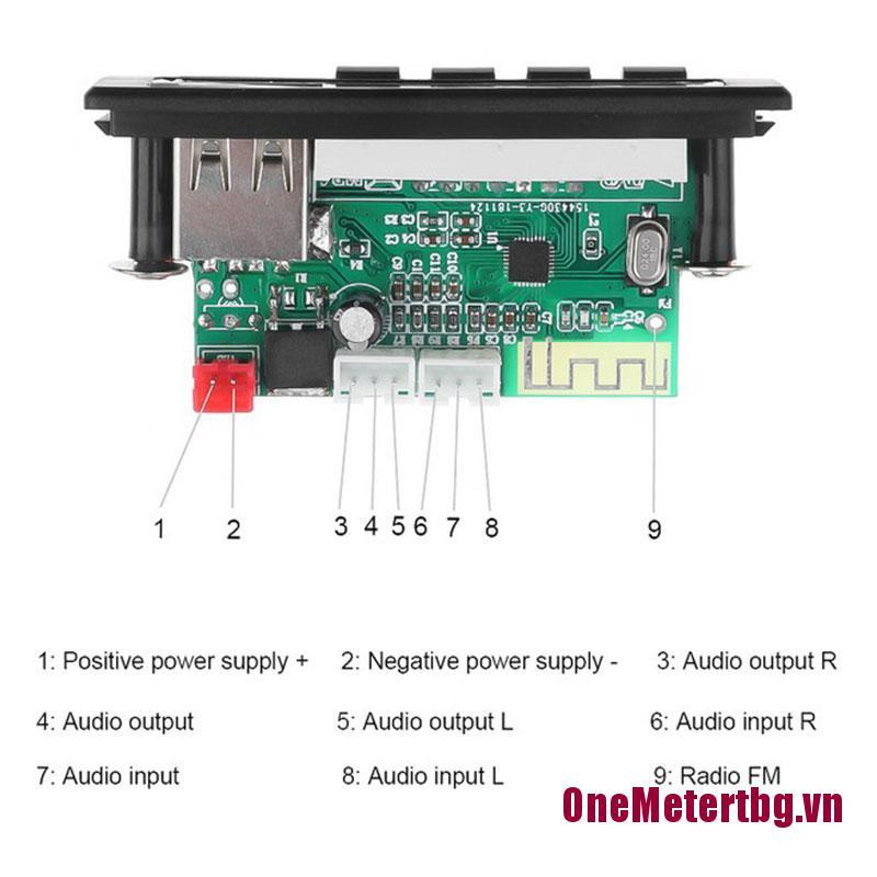 【OneMetertbg】Car MP3 Decoder Board 5V 12V Audio Module USB TF AUX FM Radio Remote Control