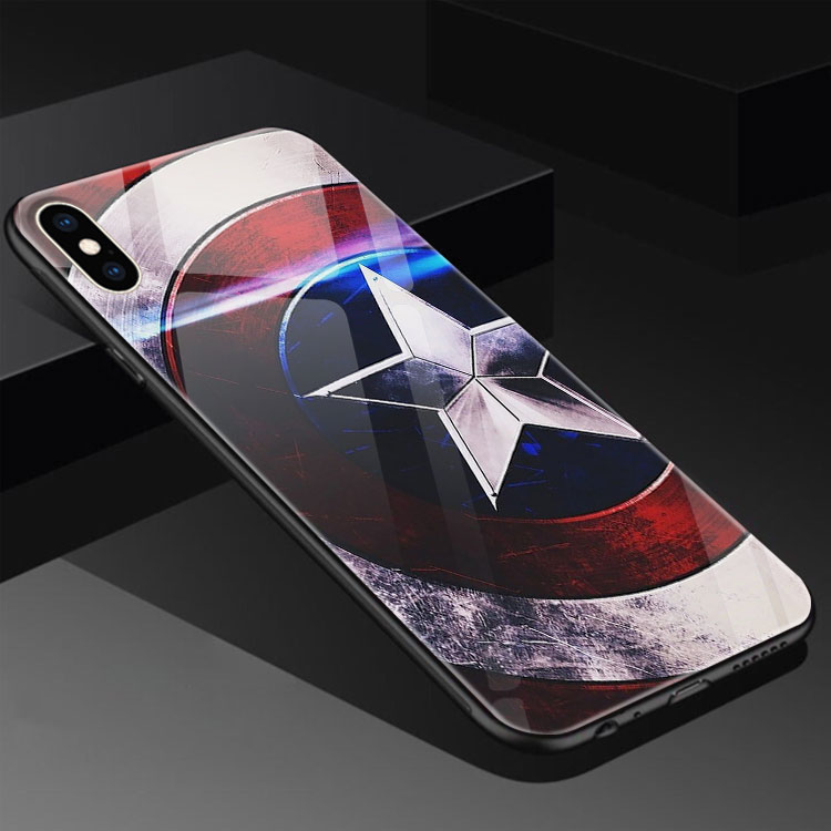 Ốp Đt Chất Ip 11 Pro Max In Hình Captain America CASESPOT Iphone 5S Se 6 6S 7 8 Plus Iphone 12 Iphone 12 Pro Max