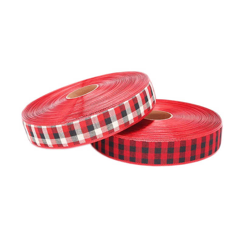 1 Mét Dây Ruy Băng Ca rô đan xen Trang Trí Giáng Sinh, Quà Tặng Handmade