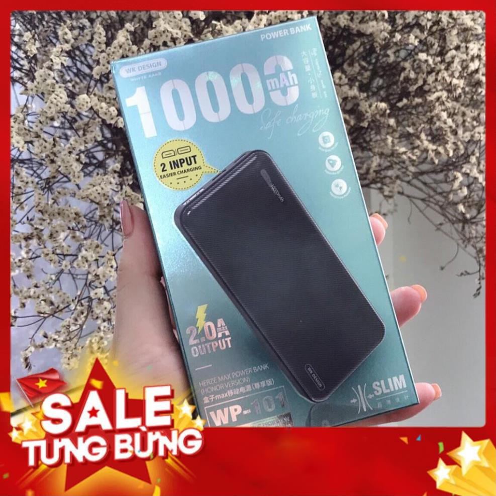 Sạc dự phòng 10000 mAh WK DESIGN WP101 pin sạc hỗ trợ sạc nhanh 2.1A 2 cổng dùng cho iphone androi - SATOPA OFFICIAL