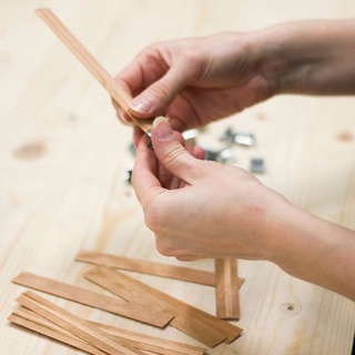 Bấc Nến Gỗ Kèm Đế Inox