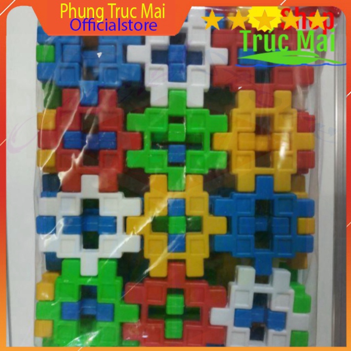 Bộ lego lắp ghép xếp hình đa năng 1Kg 55 cặp 110 chi tiết Nhựa an toàn không mùi made in Vietnam