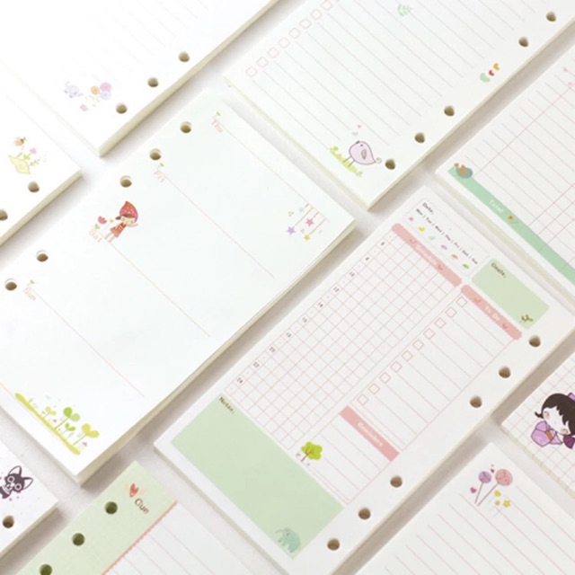 Giấy refill cho sổ planner bìa còng