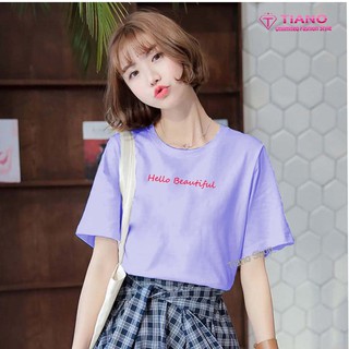Áo Thun Nữ Tay Lỡ Xẻ Tà XT-005 - Phù Hợp Đi Học, Đi Chơi - NLF Unisex Fashion