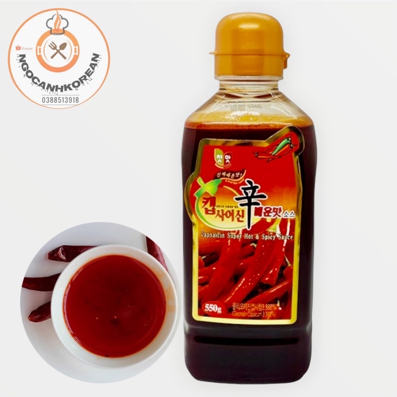 <HOT>Tinh dầu ớt capsaisin 550g làm mỳ cay cấp độ Hàn Quốc